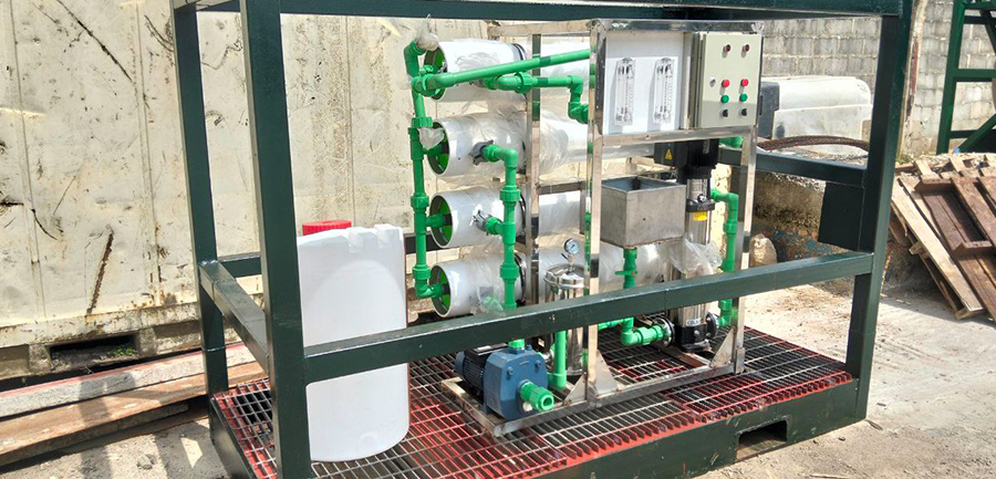 Spent brine water treatment